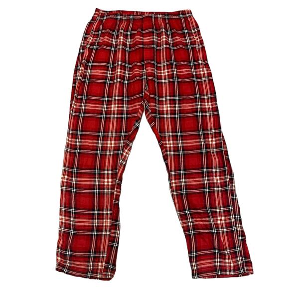 H&M 2 Pairs Red Plaid Lounge Sleep Pants Size Medium - Picture 3 of 4